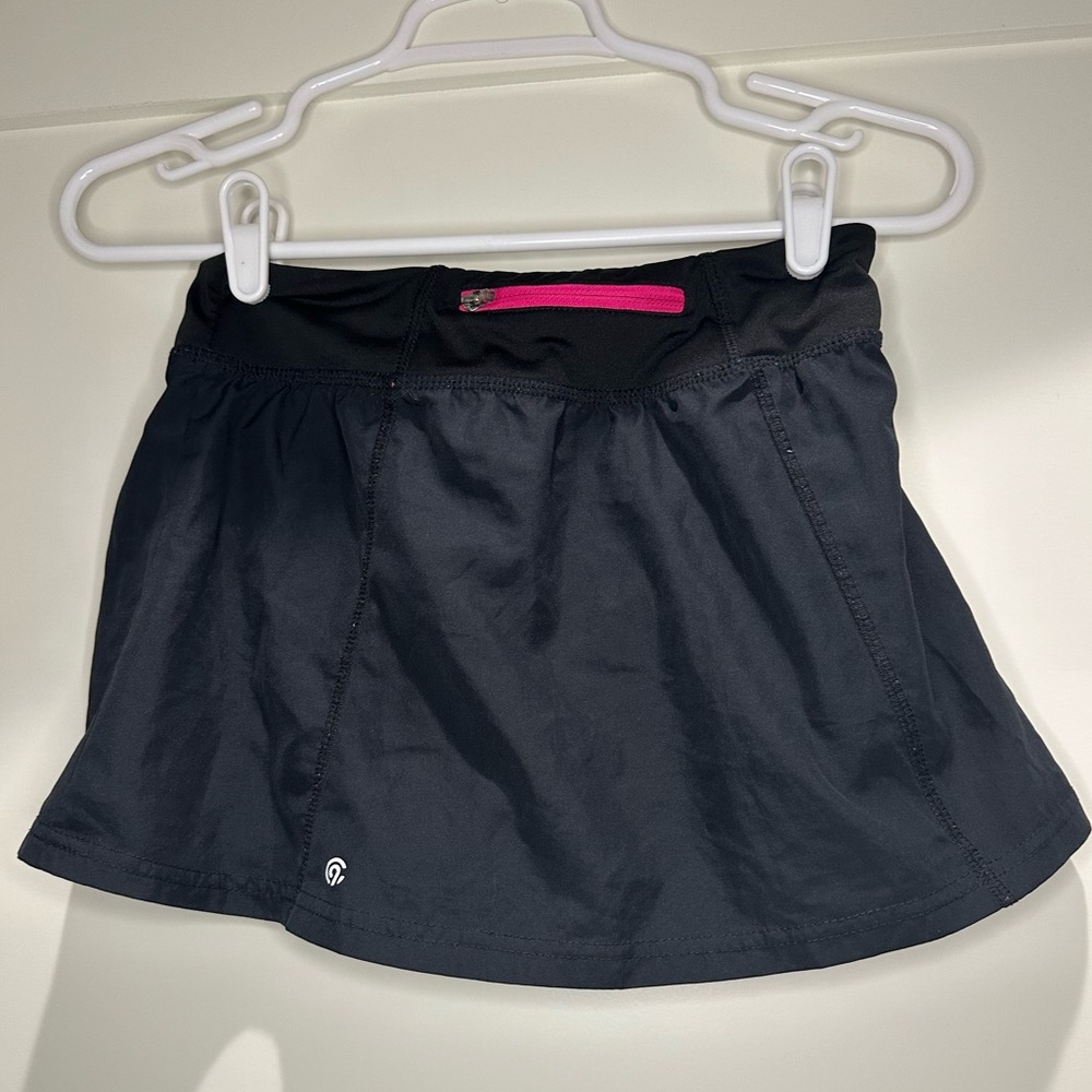 C9 by Champion kids black tennis skirt with pink accent
